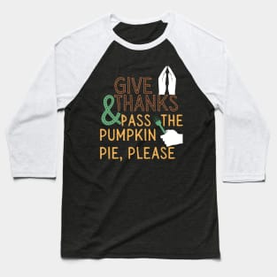 Thanksgiving Pumpkin Pie Baseball T-Shirt